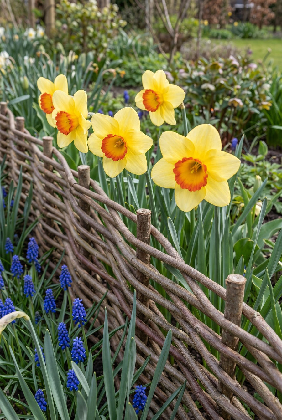 Narcissus Bantam — bloembollen in pot op het terras