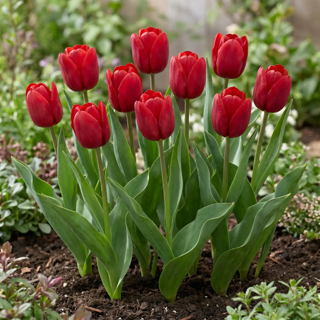 Tulipa Ile de France natural garden angle