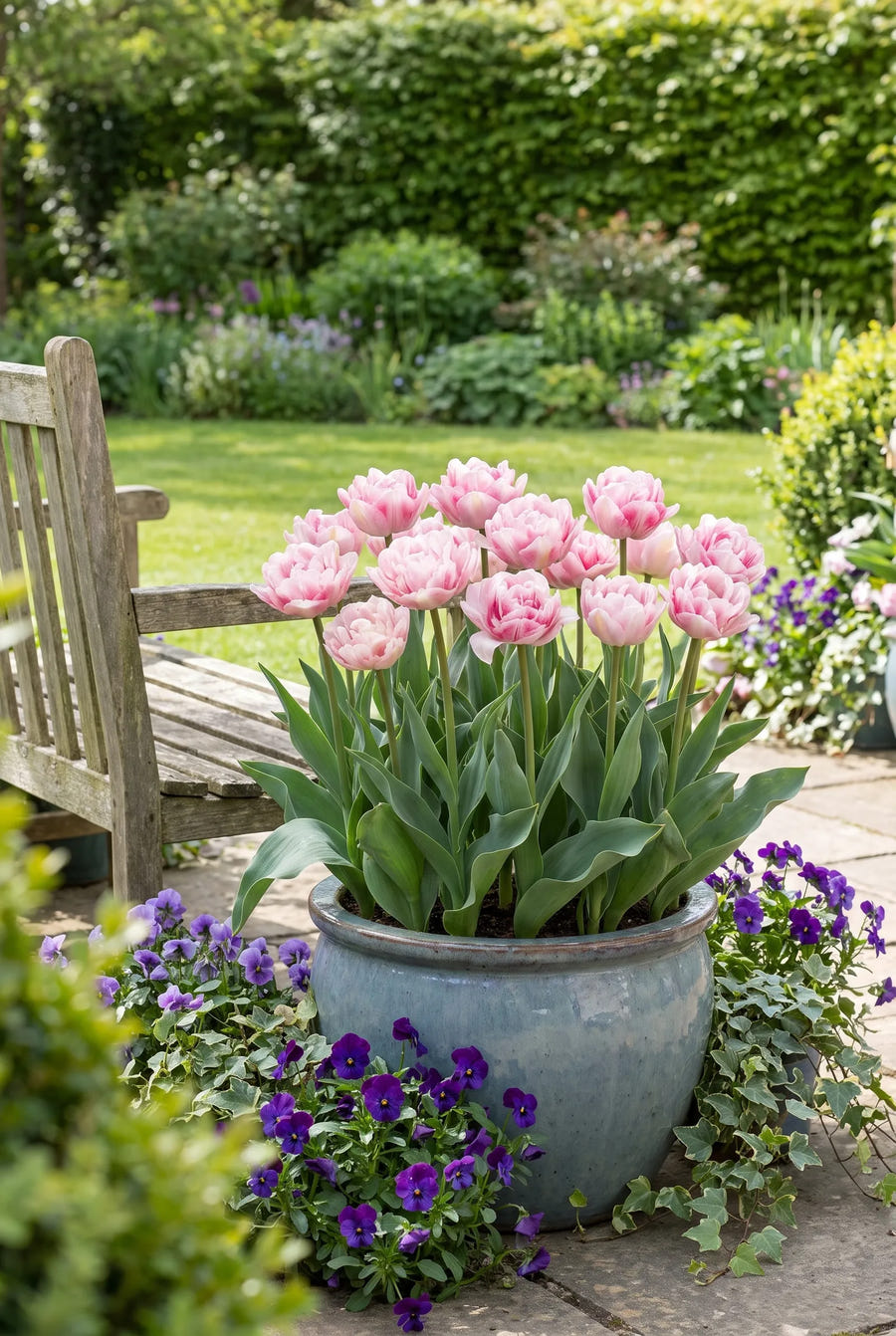 Tulipa Foxtrot — in pot op terras
