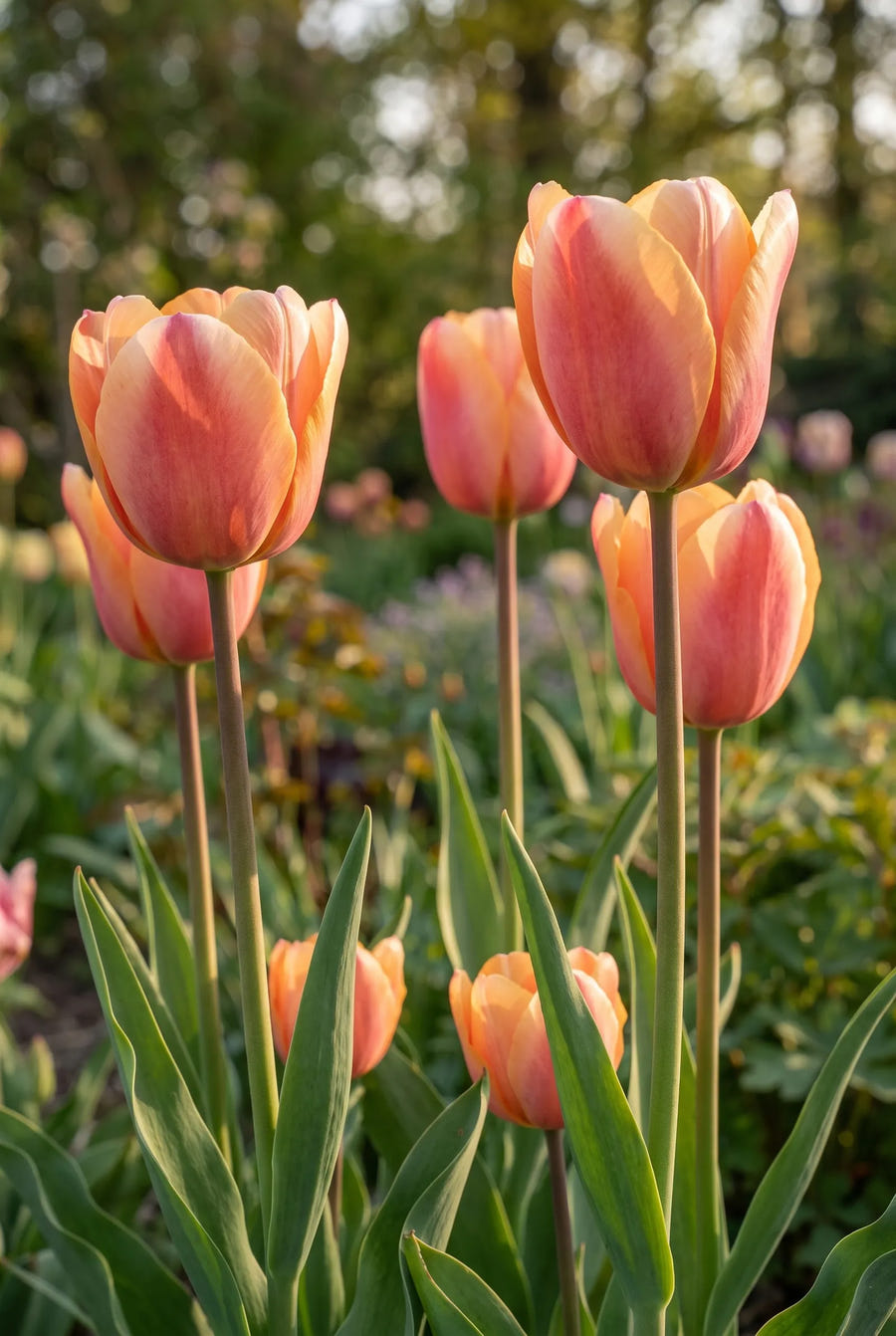Tulipa Apricot Foxx — in de tuin