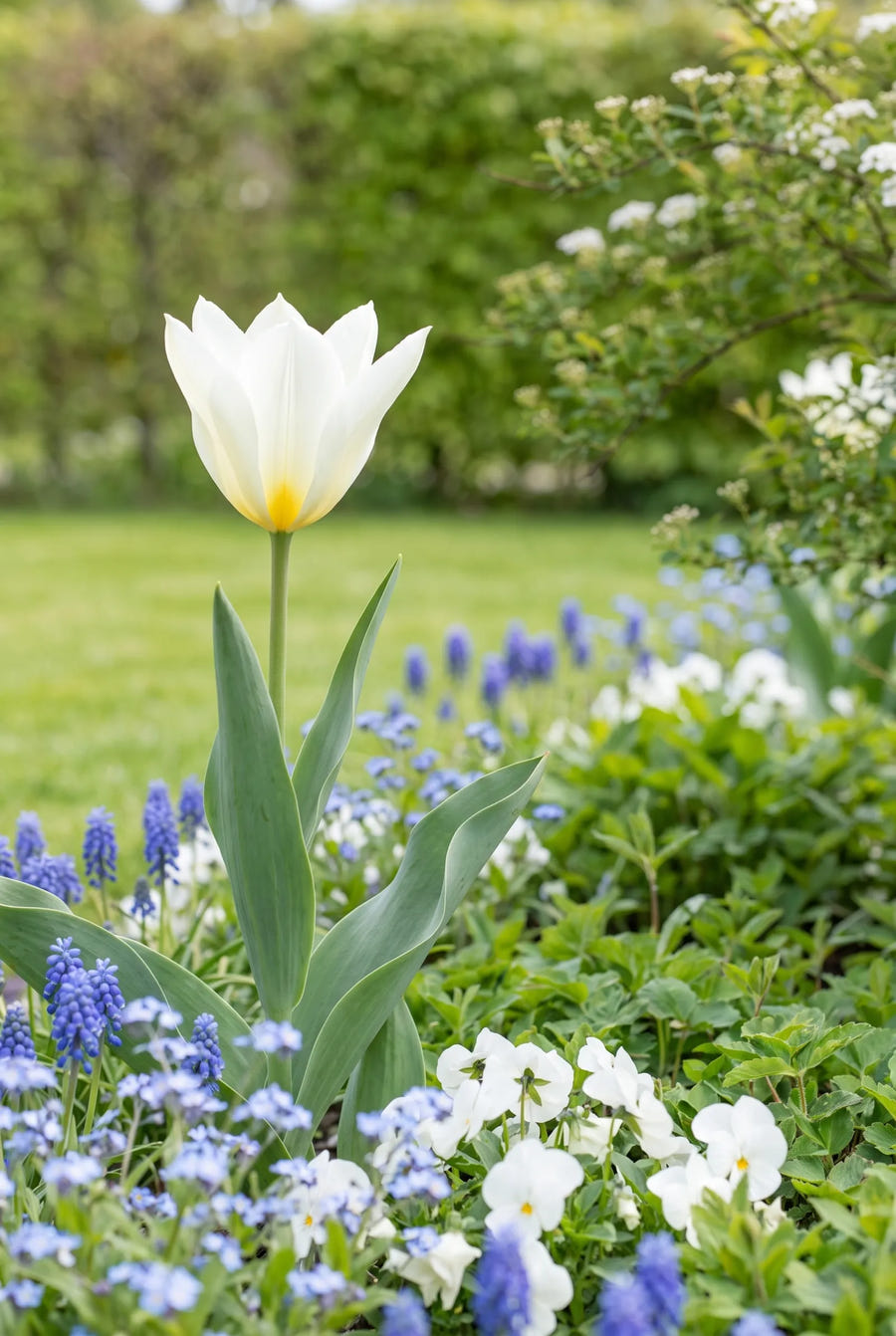 Tulipa Purissima — in de border