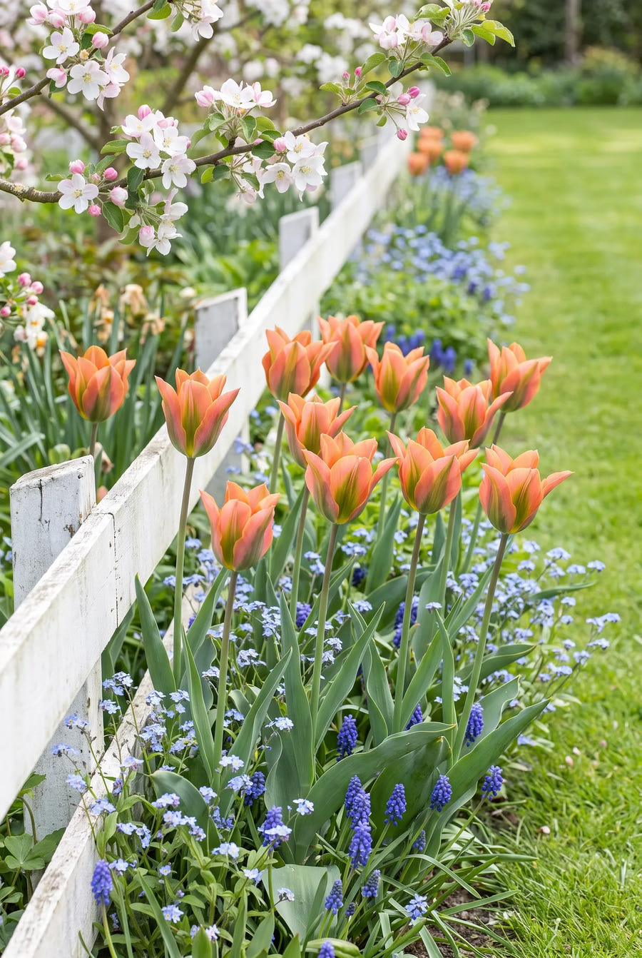Tulipa Artist — groep in de tuinborder