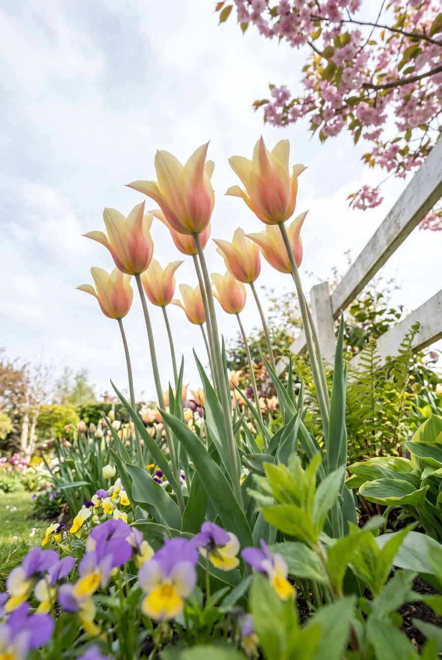 Tulipa Blushing Lady in de tuin