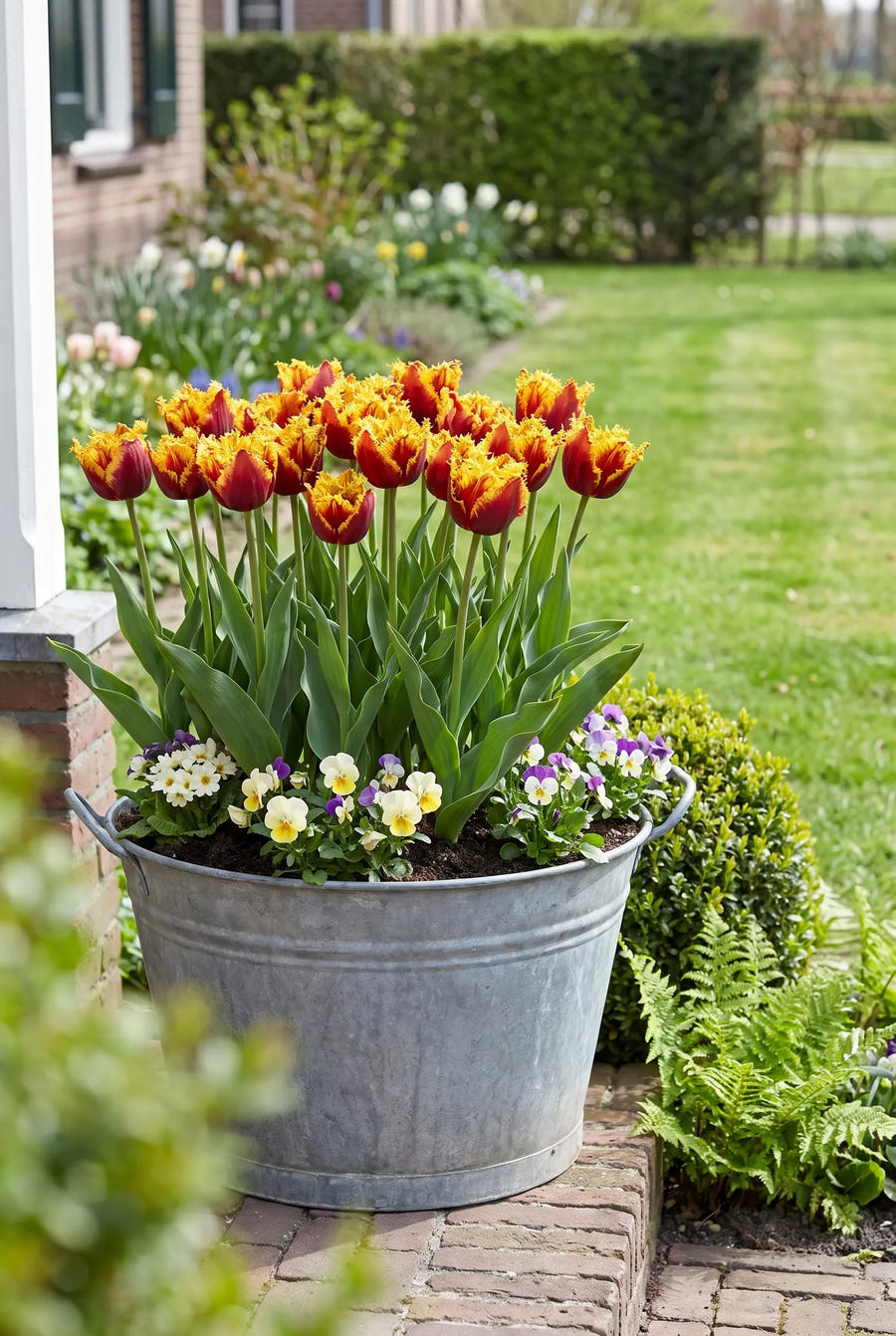 Tulipa Bastia — in pot op terras