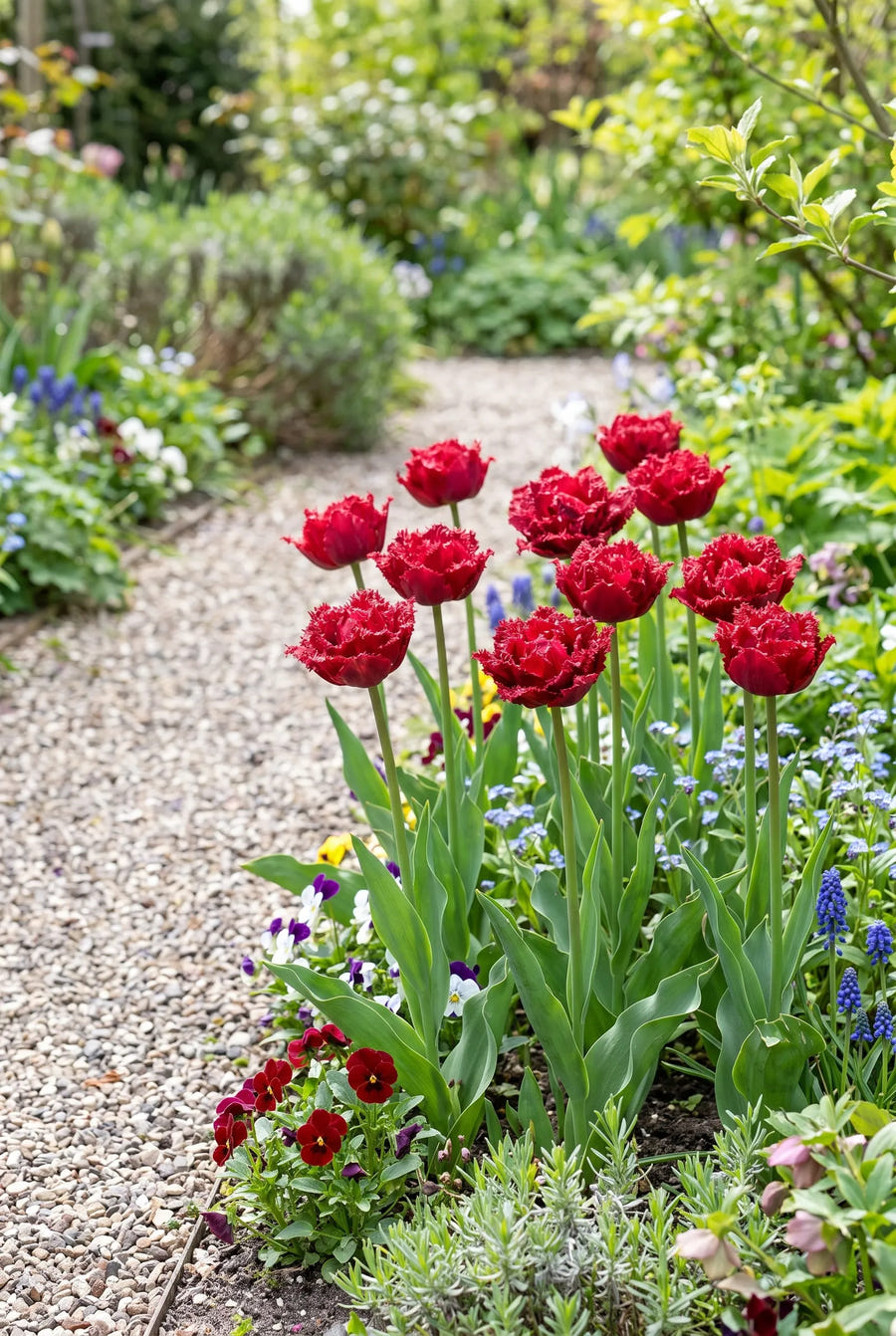 Tulipa Quatar — in de tuin