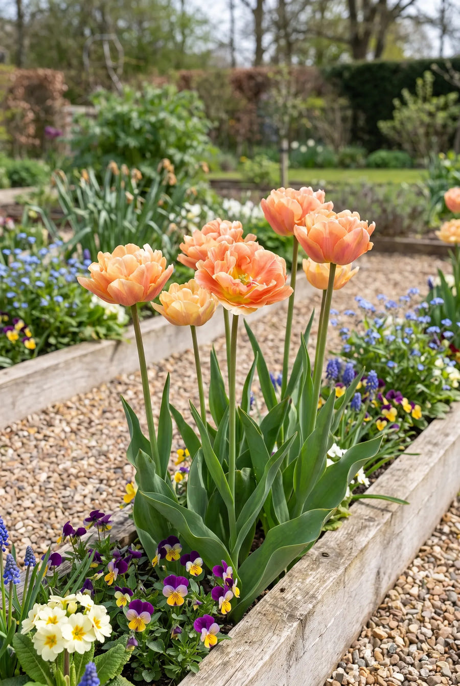 Tulipa Charming Beauty — in de border