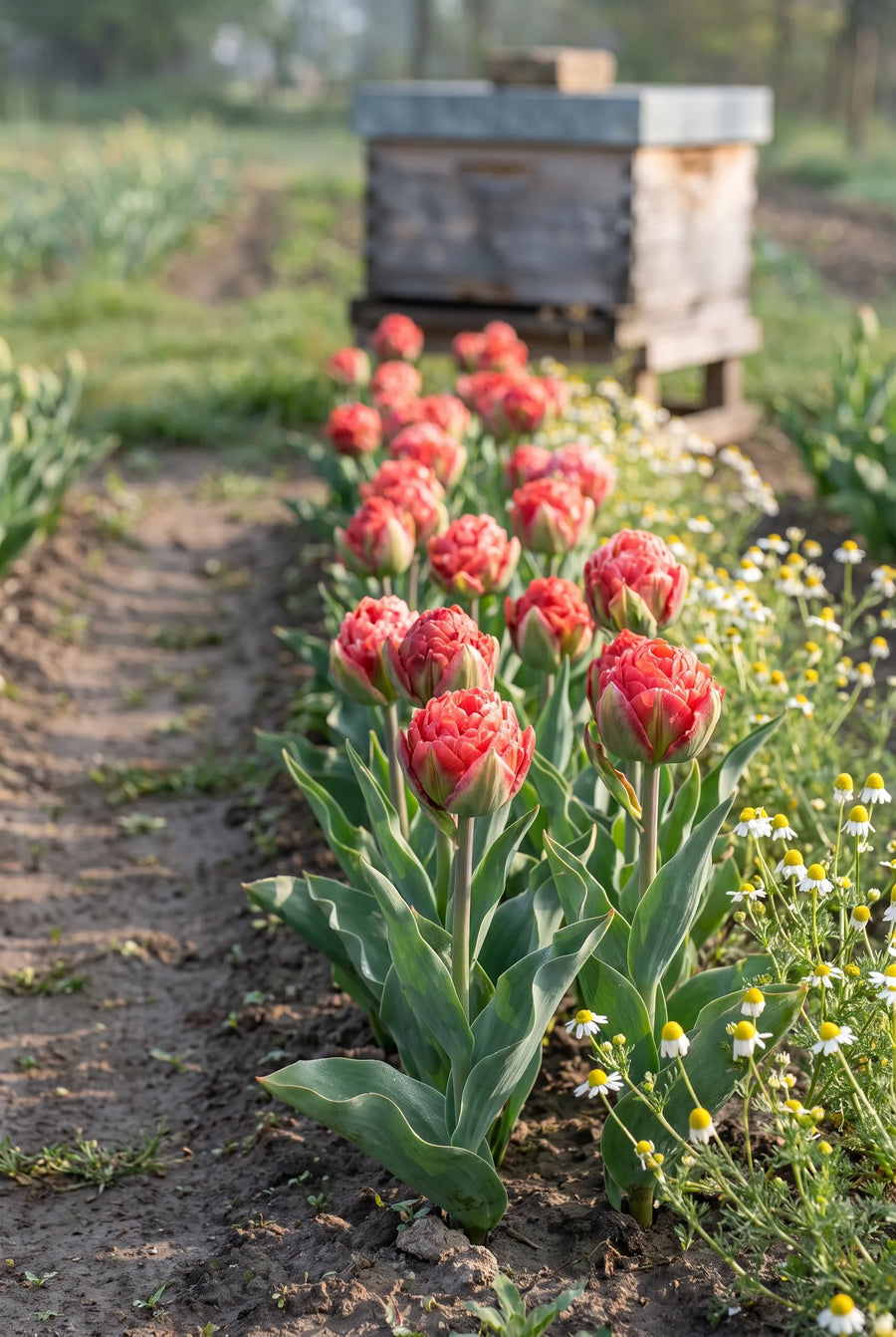 Tulipa Ice Cream Strawberry — in de tuin