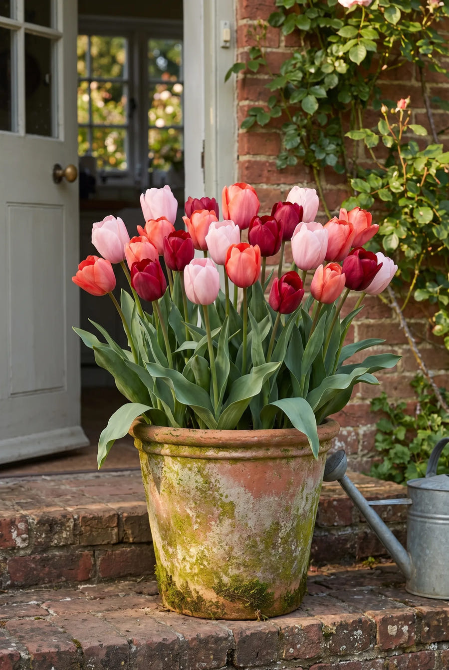 Tulipa Flower Parade — in pot op terras