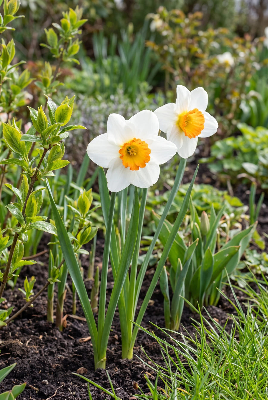Narcissus Barrett Browning — close-up van de bloem