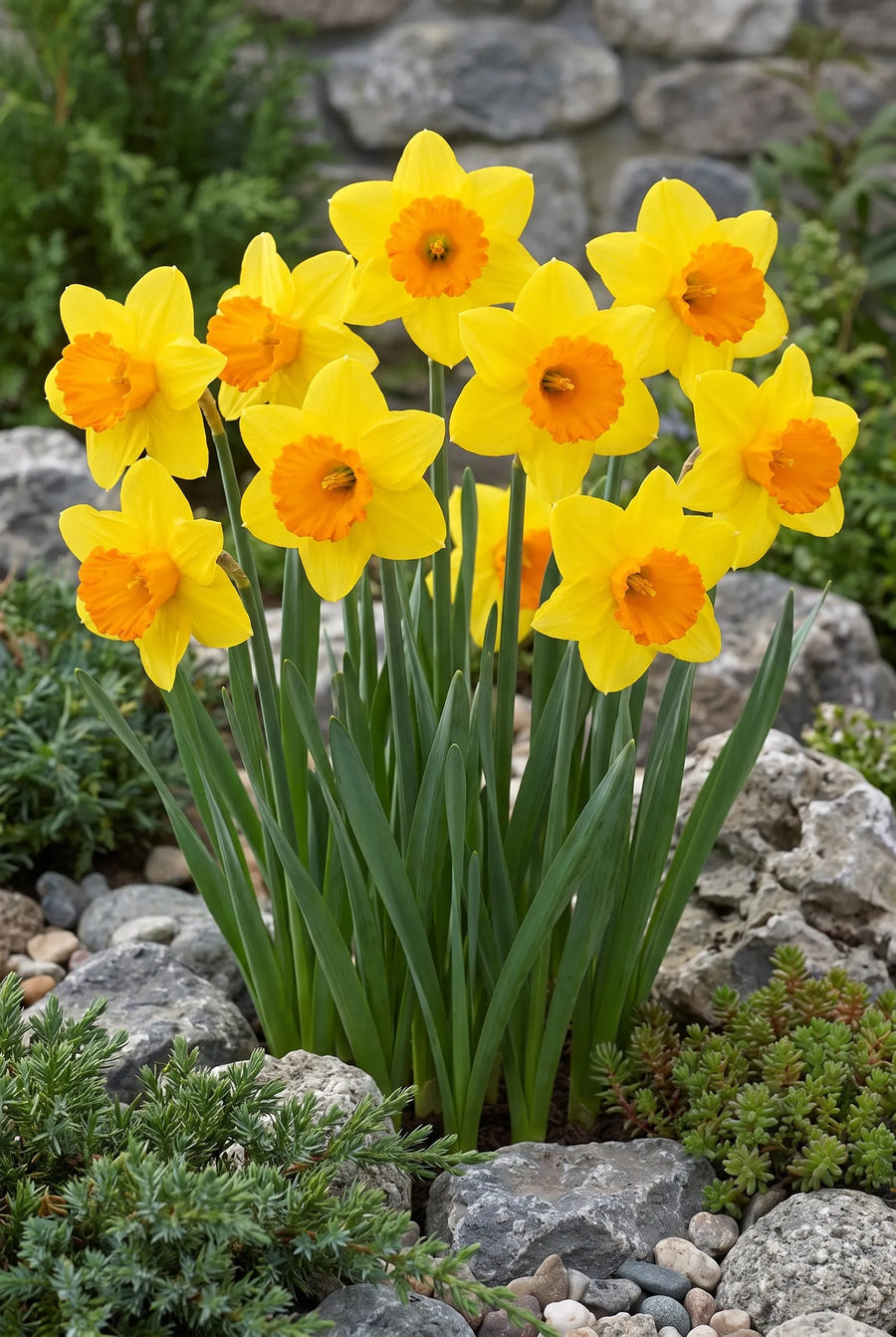 Narcissus Juanita — groep in de tuinborder