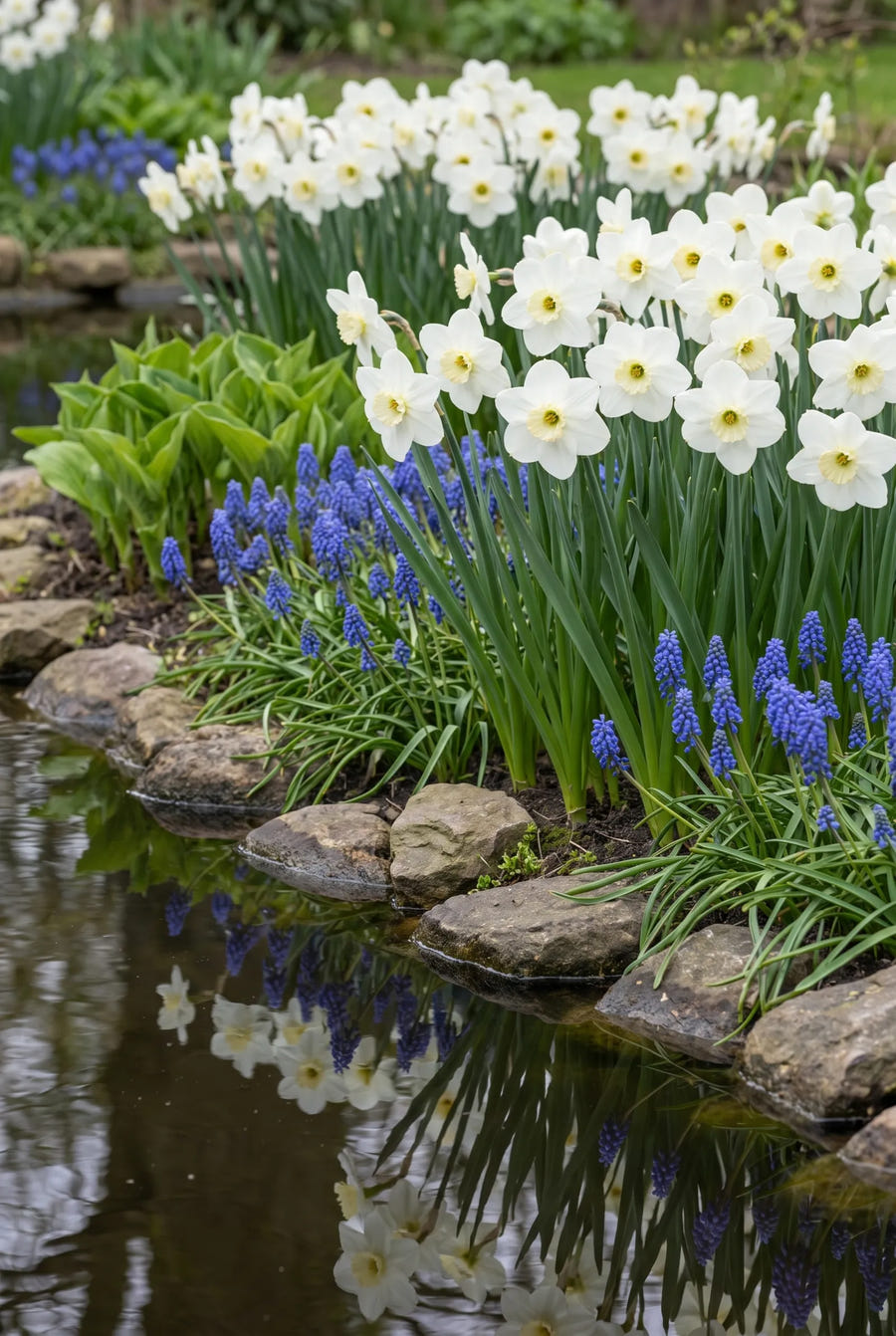 Narcissus Princess Zaide — in de border