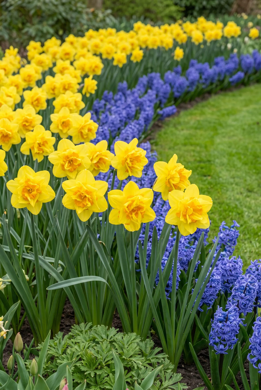 Narcissus Dick Wilden — groep in de tuinborder