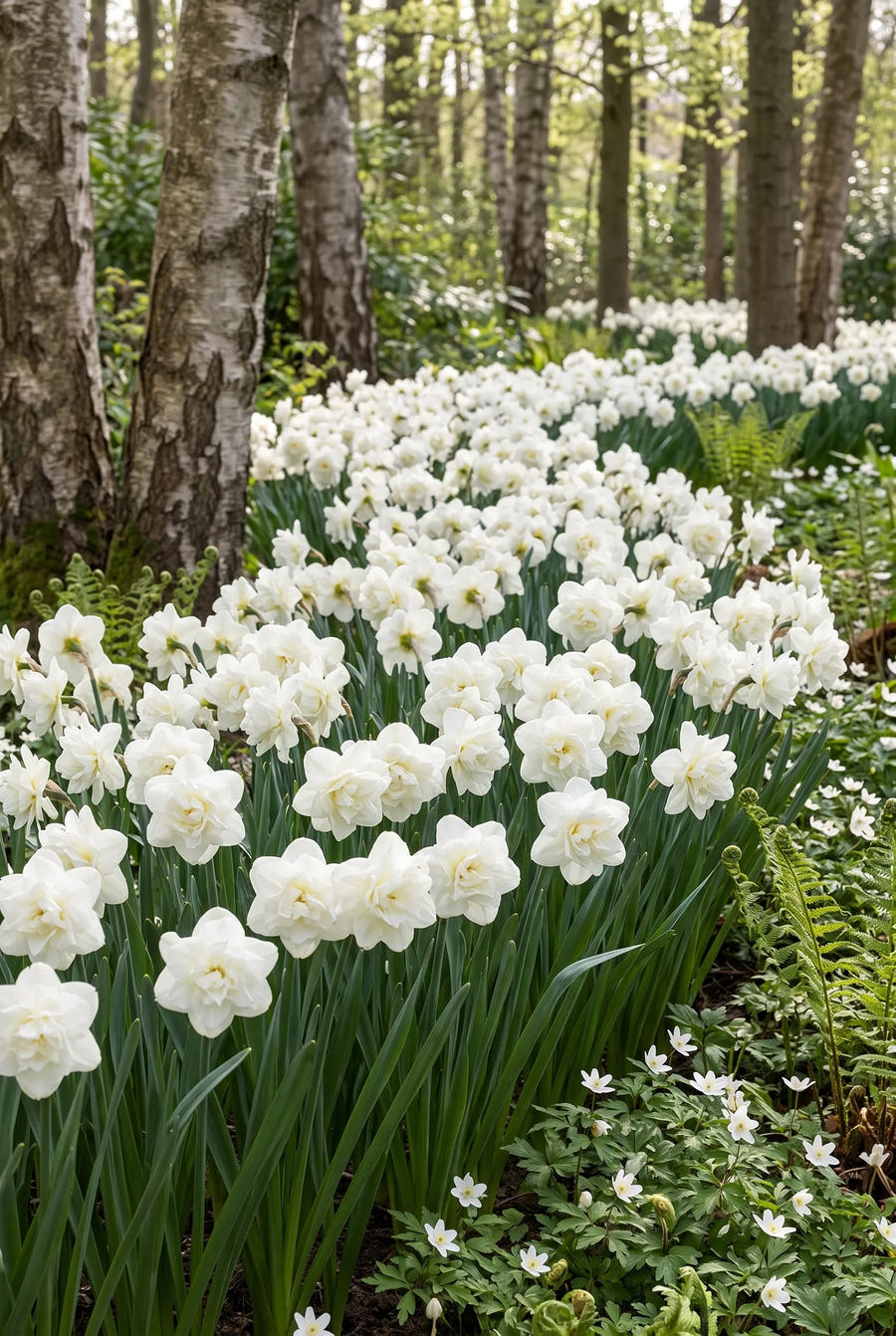 Narcissus Obdam — groep in de tuinborder