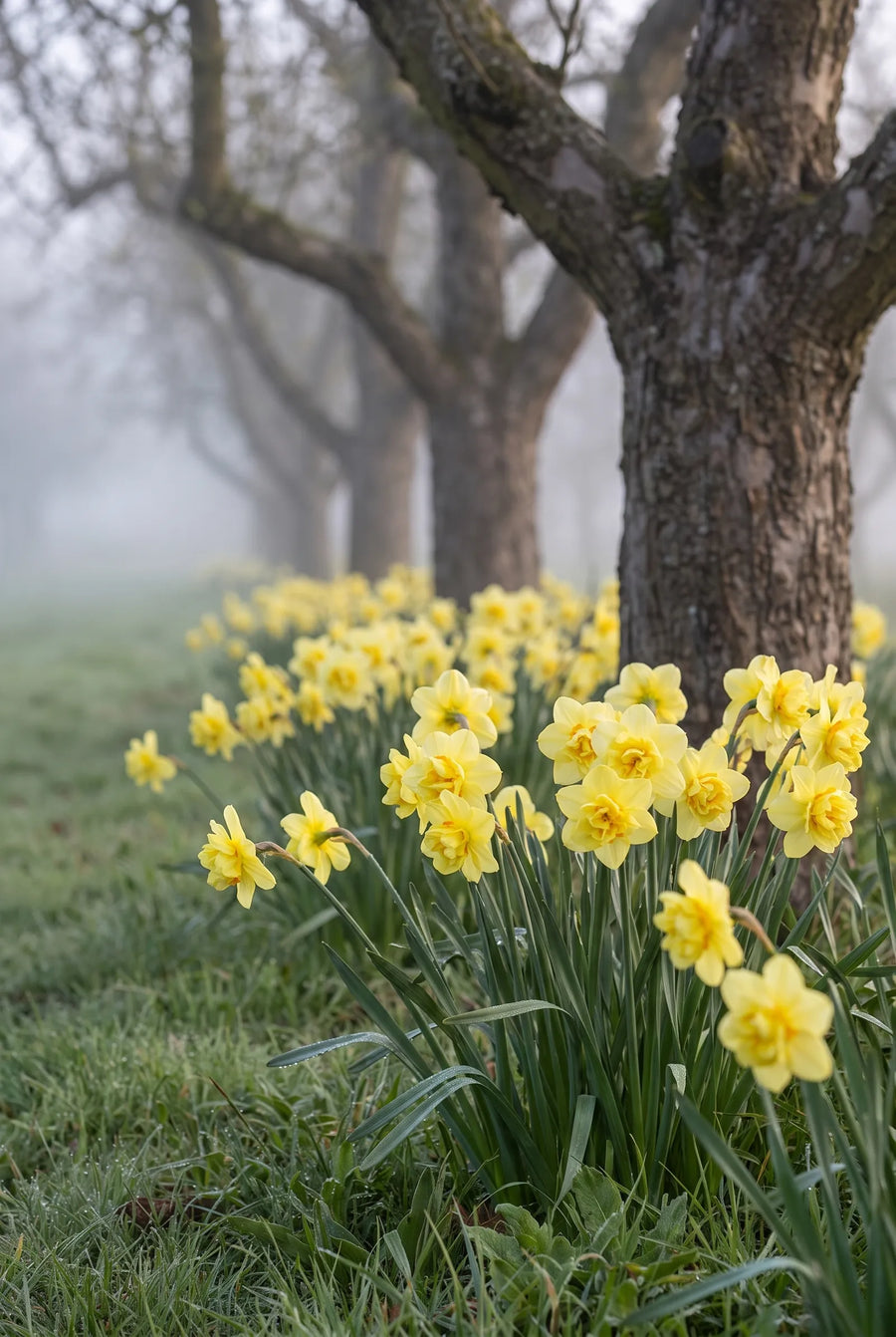 Narcissus Yellow Cheerfullness — in de tuin