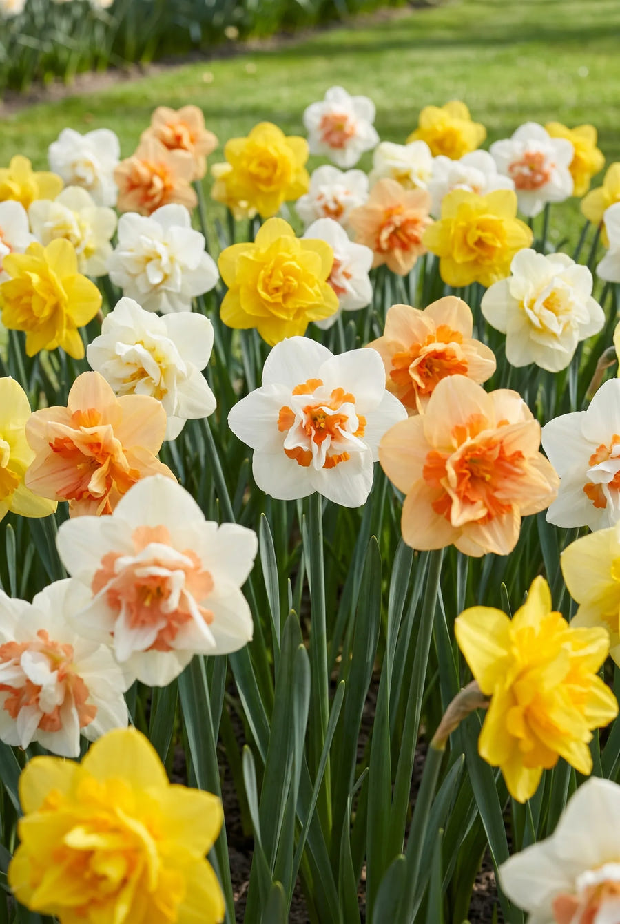 Narcissus Double Mixed — in de tuin