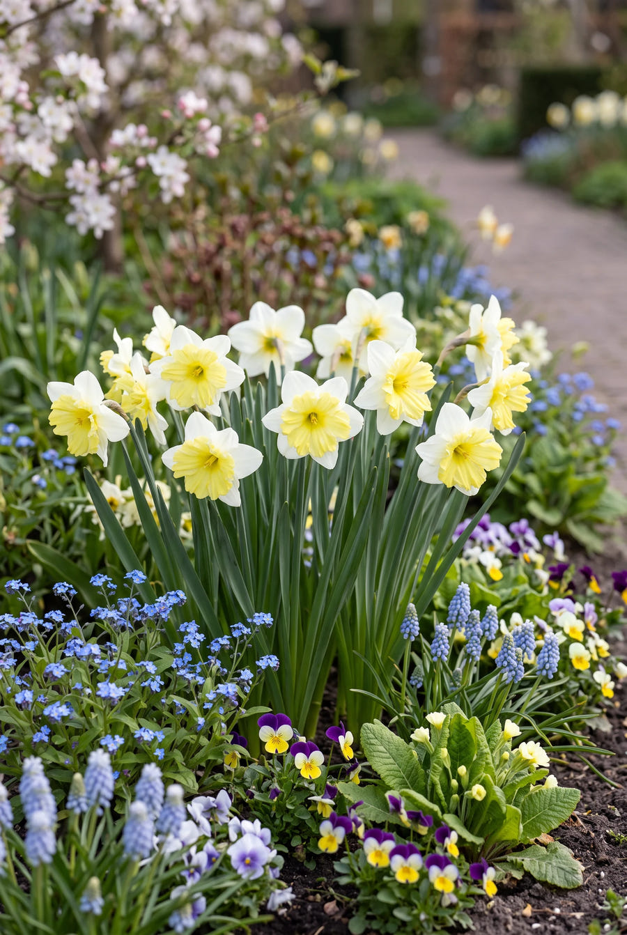 Narcissus Cassata — in de border