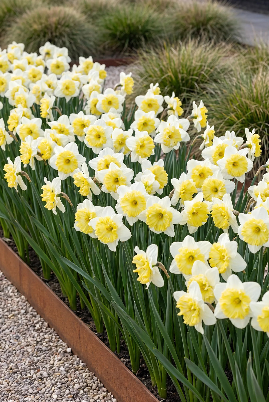 Narcissus Printal — groep in de tuinborder