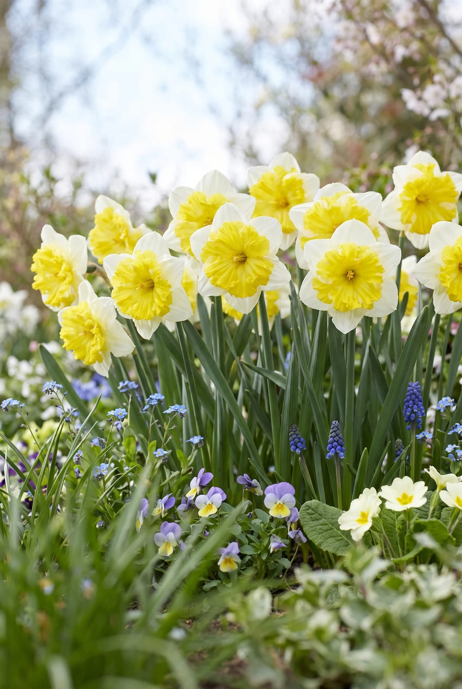 Narcissus Printal — vanuit een lage hoek