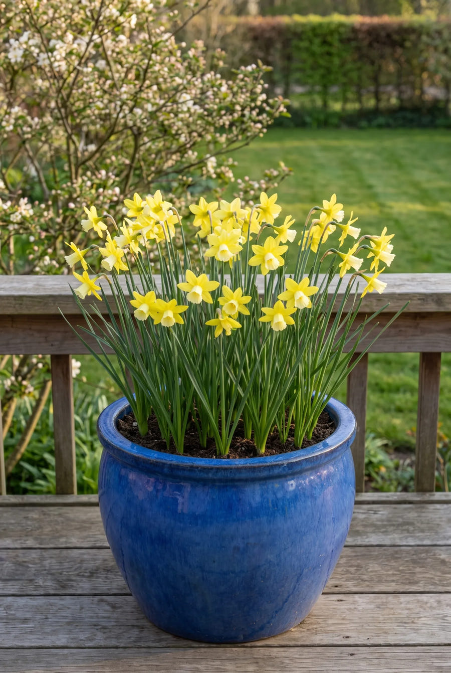 Narcissus Pipit — in pot op terras