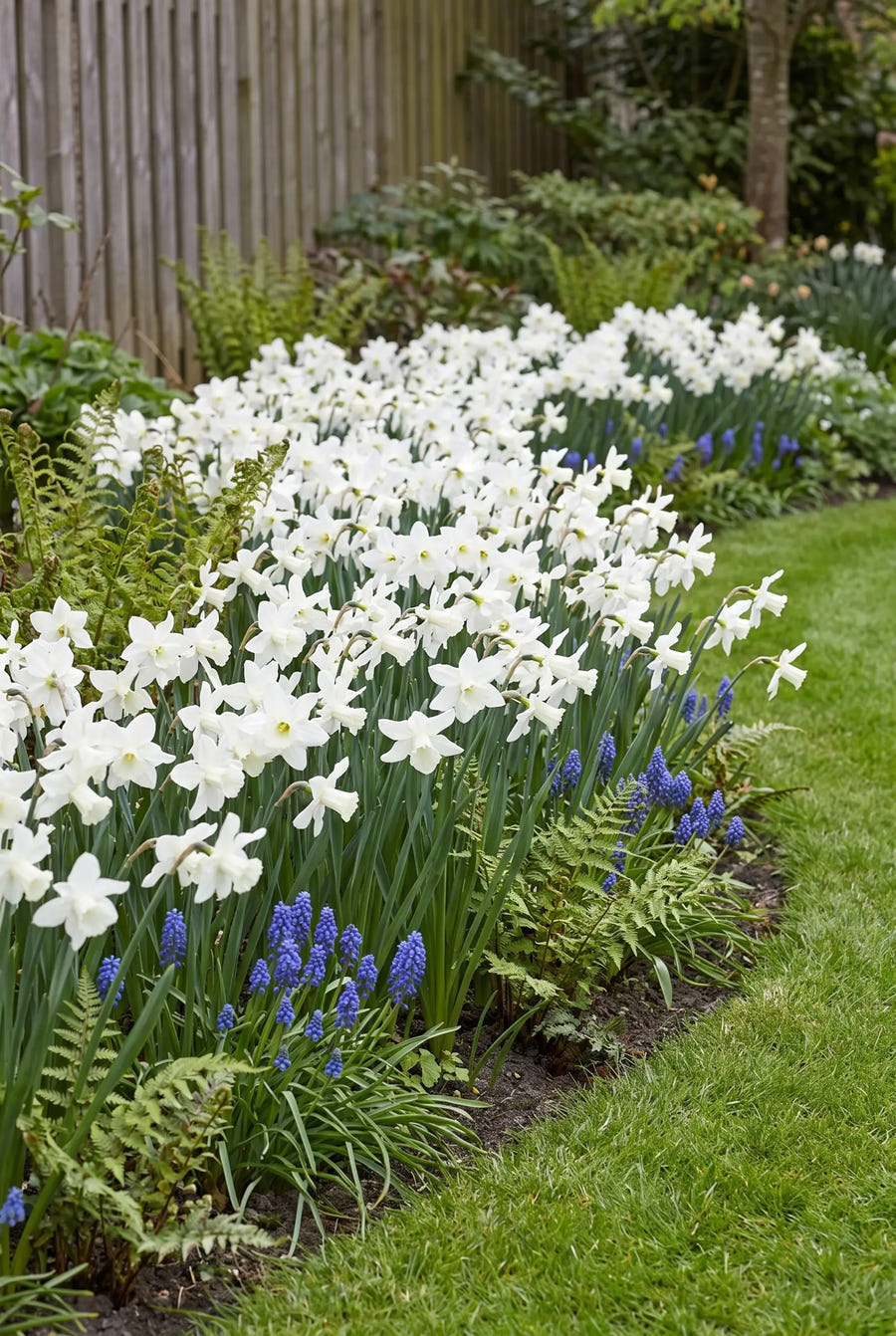 Narcissus Thalia — groep in de tuinborder