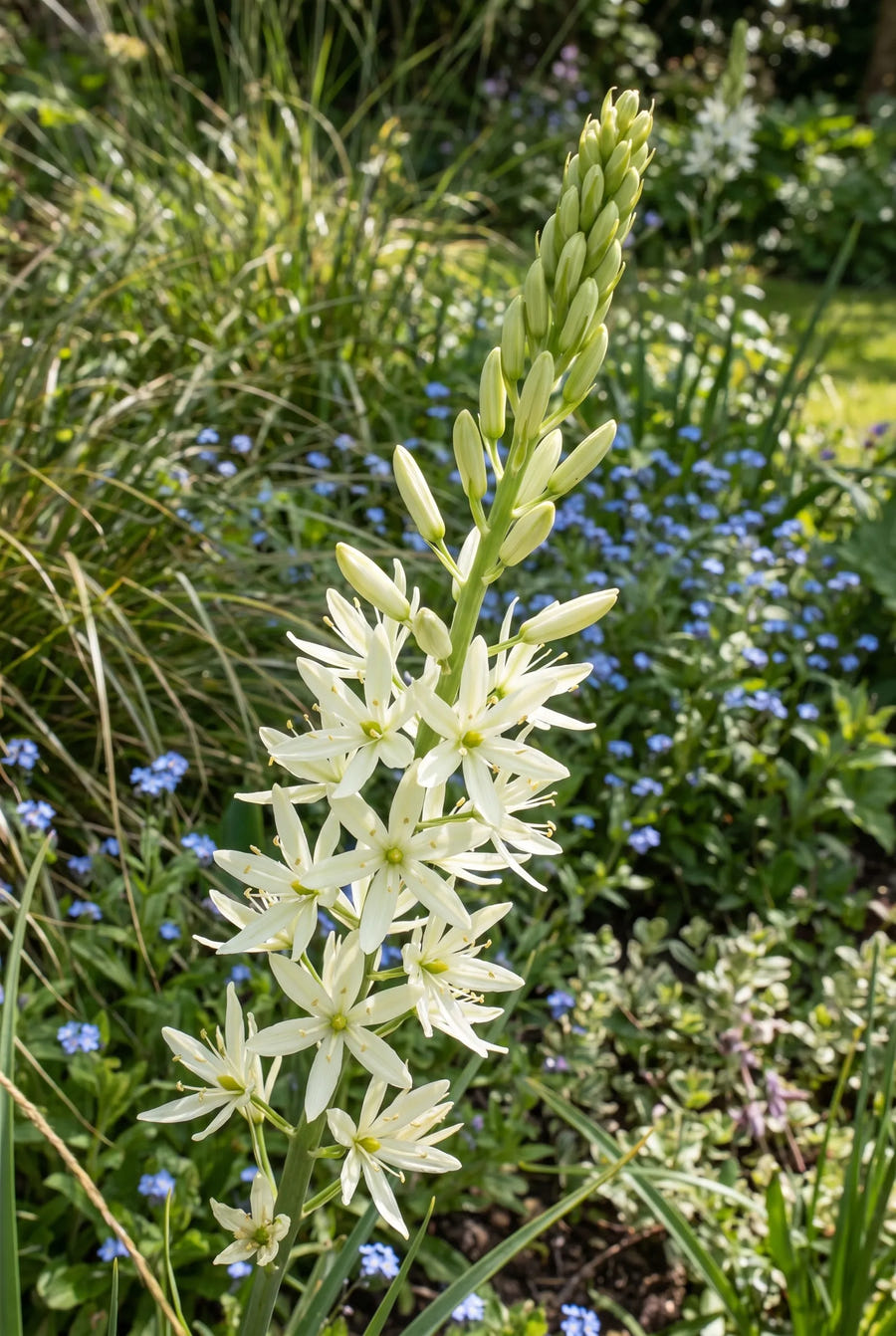 Camassia Leichtlinii Alba — close-up van de bloem