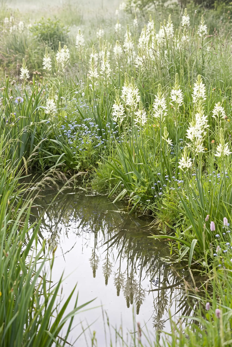 Camassia Leichtlinii Alba — in pot op terras