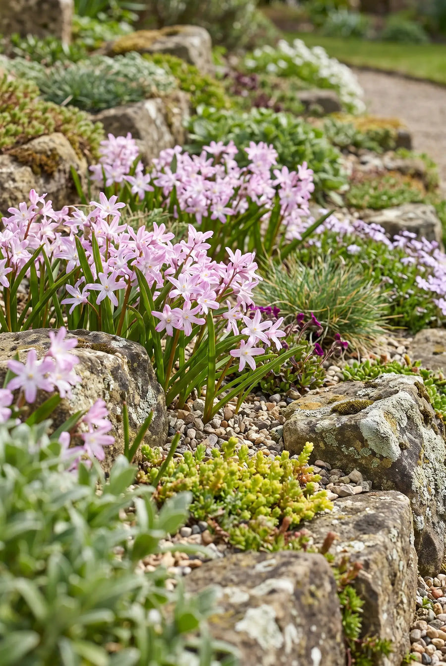 Chionodoxa Pink Giant — in de tuin