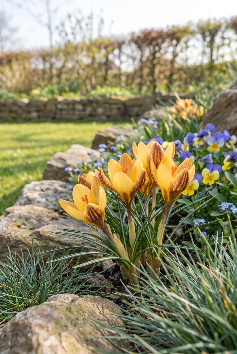 Crocus Fuscotinctus — in de border