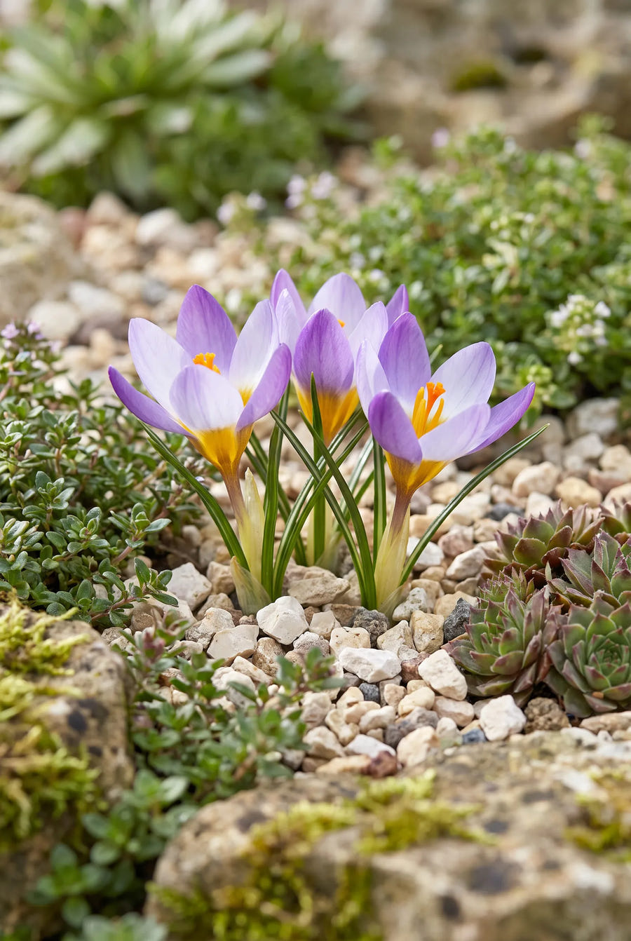 Crocus Sieberi Tricolor — in de border