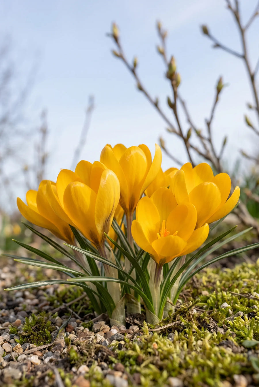 Crocus Golden Yellow — in de tuin