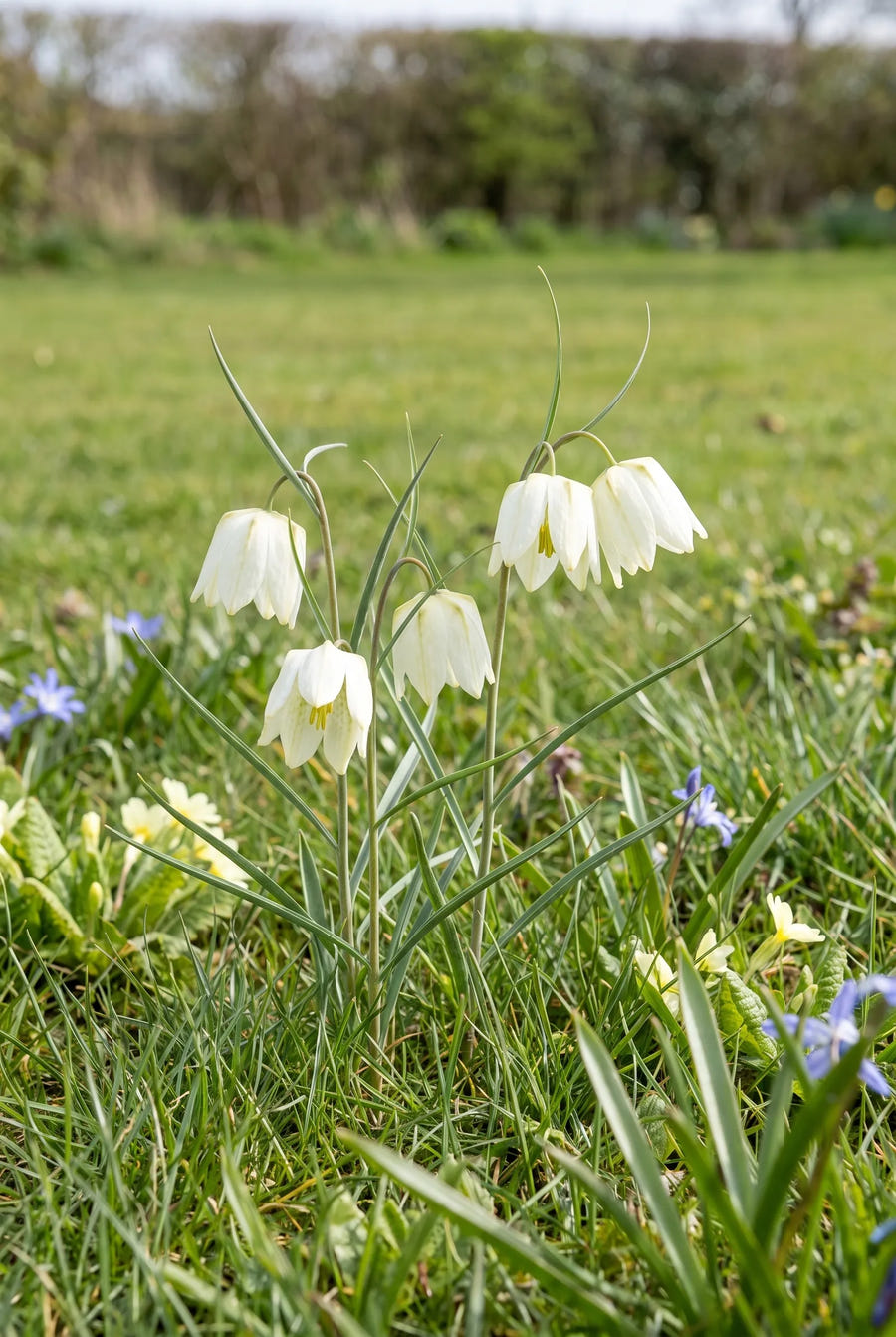 Fritillaria Meleagris Alba — in de border