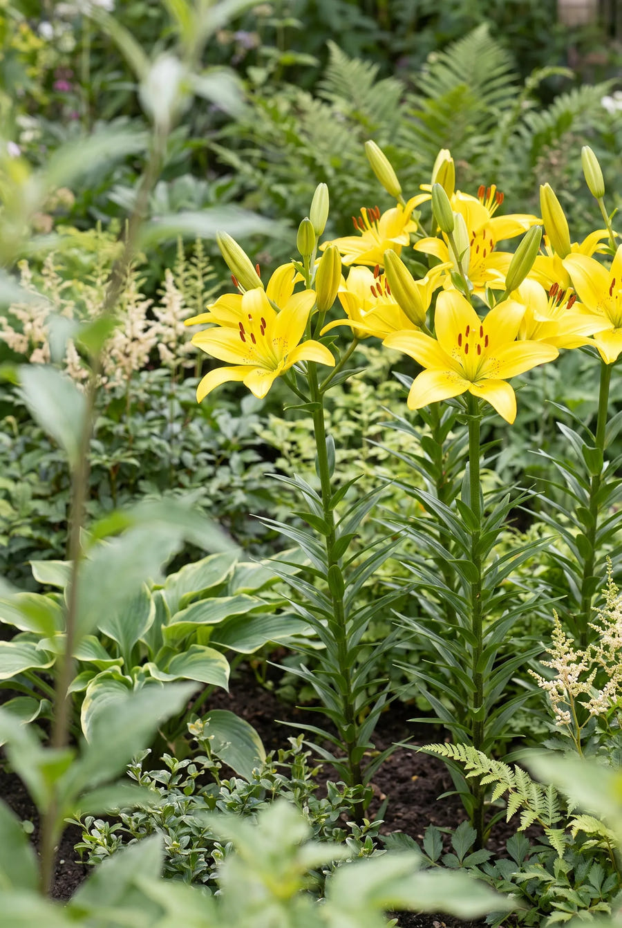 Lilium Yellow — in de tuin