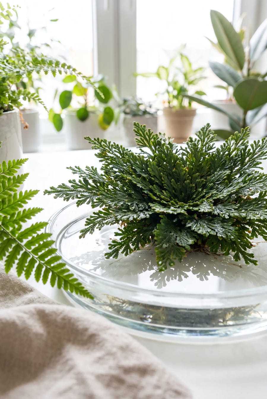 Selaginella Roos van Jericho — in de tuin