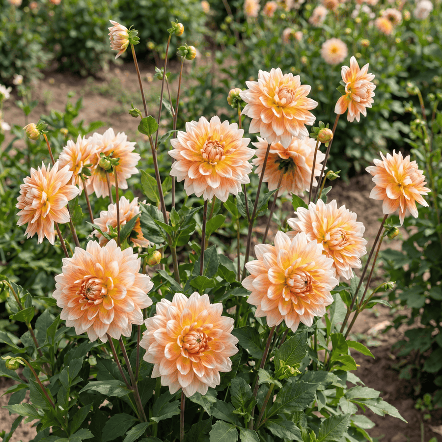 Dahlia Peaches and Cream
