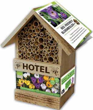 Bee Hotel with Crocus Bulbs (Crocus Botanical Mixed) - BLOM