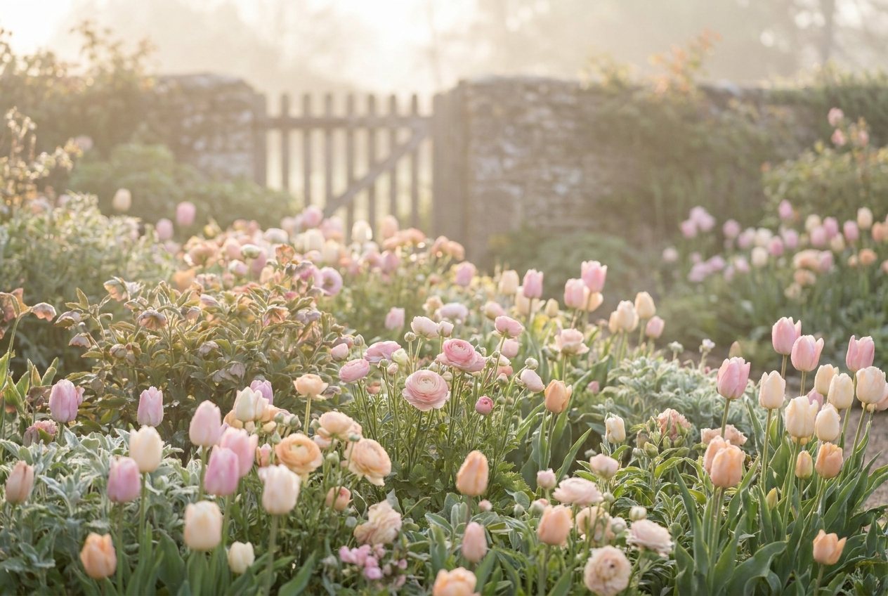 Romantische tuin — Roze Wolk