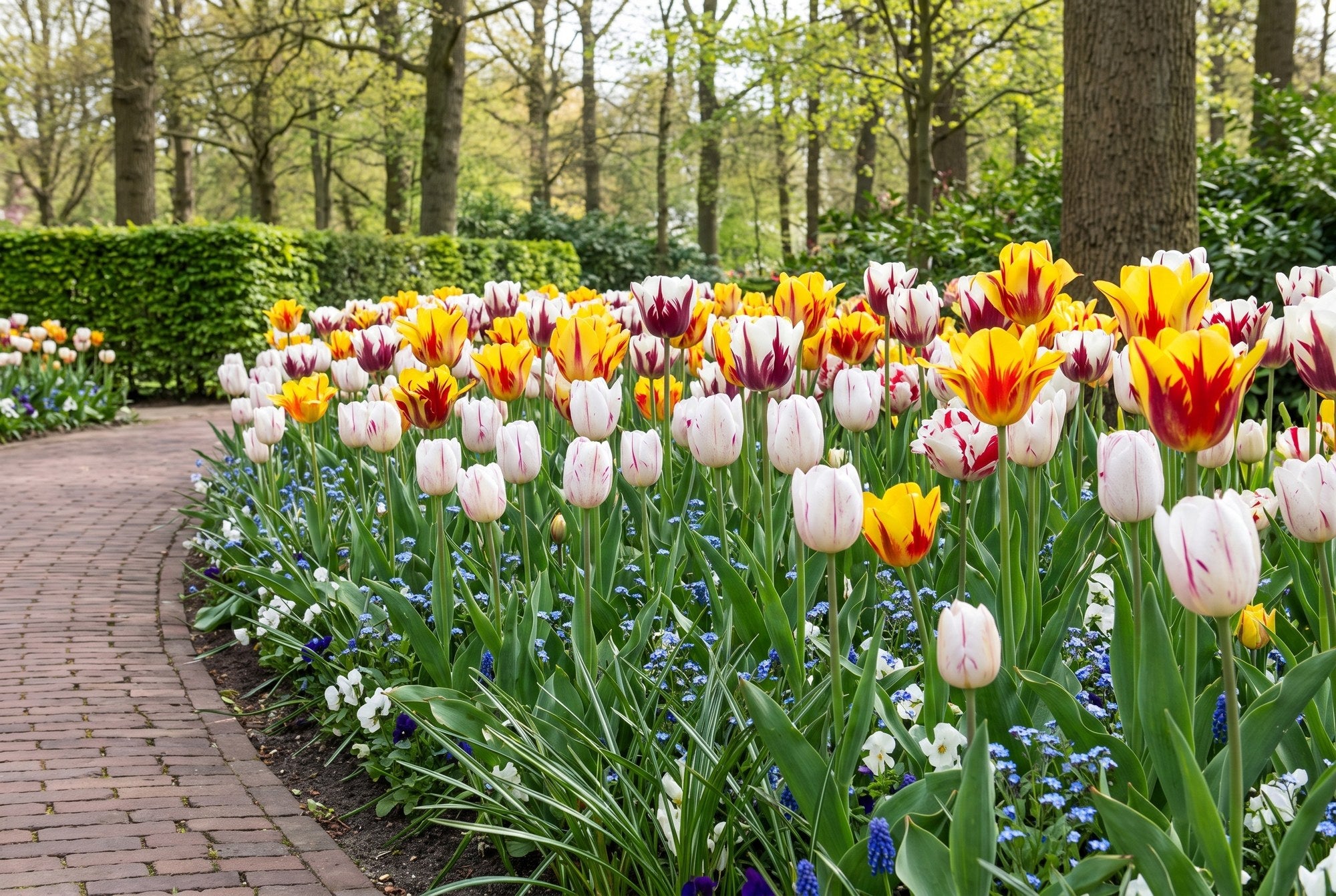 Kleurrijke tuin — Regenboog Border