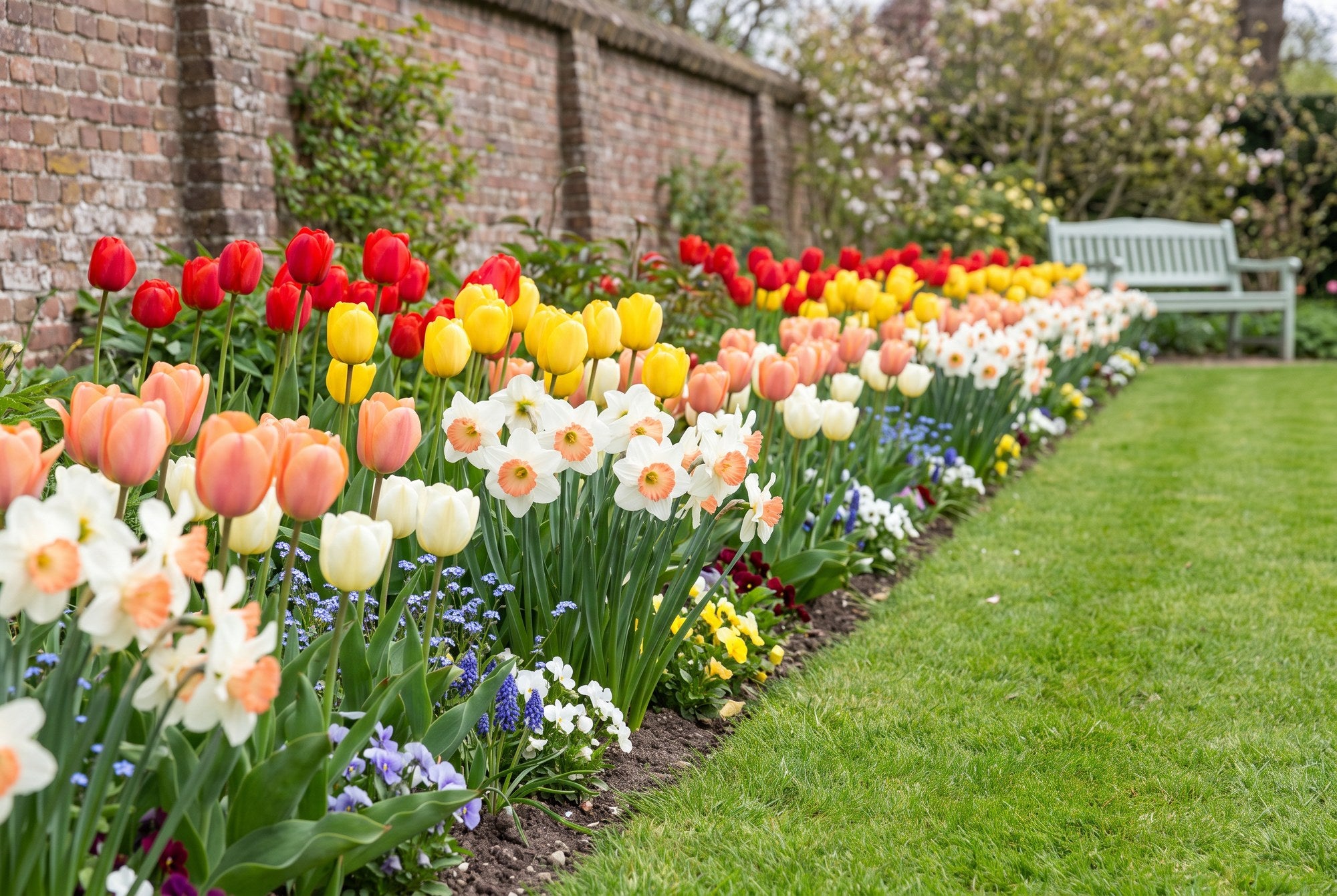 Romantische tuin — Warme Border