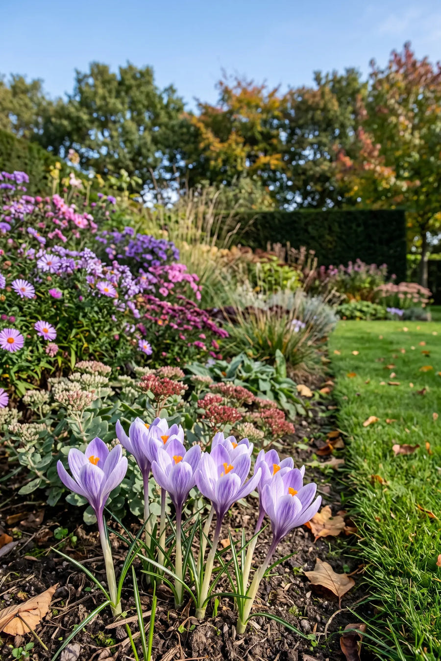 Crocus Speciosus — in de tuin, extra beeld