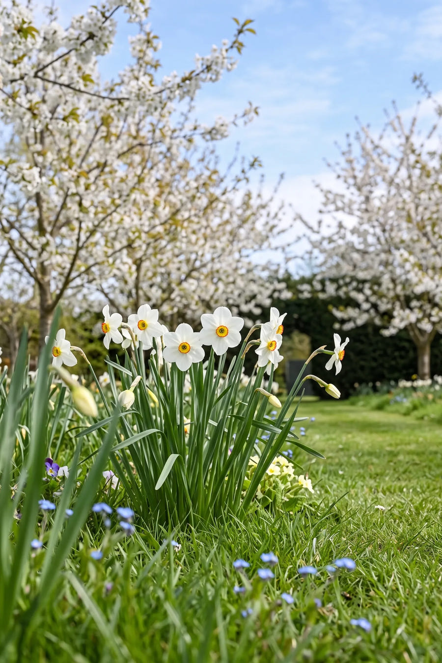 Narcissus Barrett Browning — in de tuin