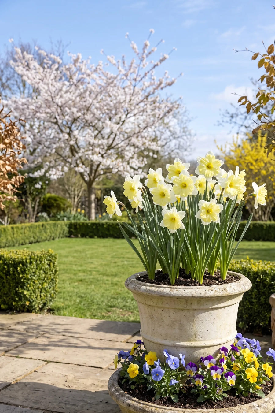 Narcissus Cassata — in pot op terras