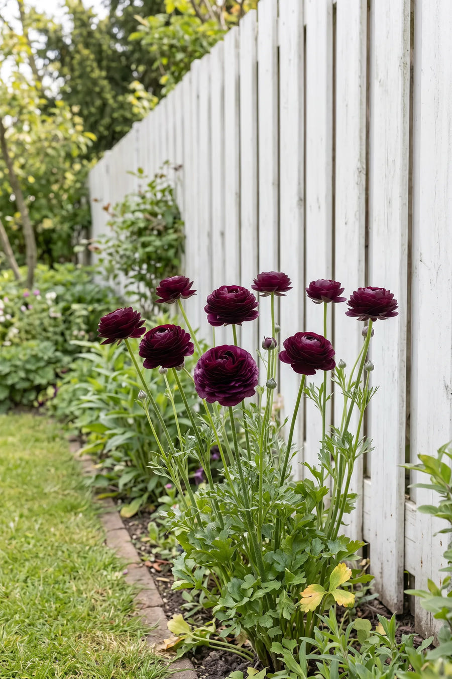 Ranunculus Purple — in de border